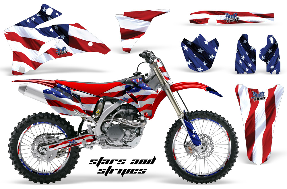 Yamaha YZ 250F 450F 02-09 Graphics Kit Stars And Stripes NPs